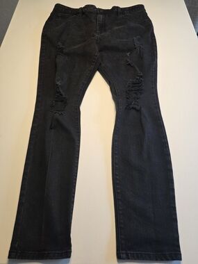 NOVAMEN Black Distressed Men's Jeans